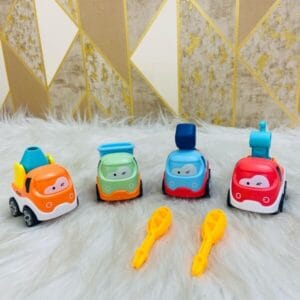 Cute DIY 4 Vehicle Toy Set for Kids