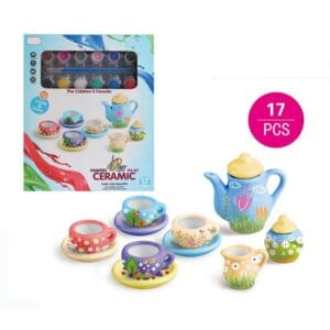 Paint Your Own Ceramic Tea Set – 17 PCS
