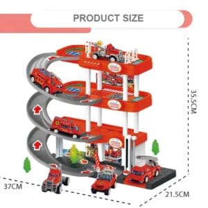 Fire Truck Parking Garage Toy Set