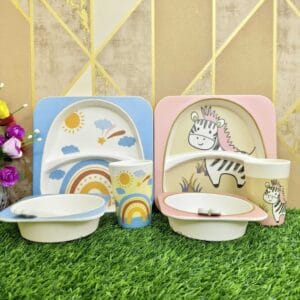Eco-Friendly Bamboo Fiber Children’s Dinner Set