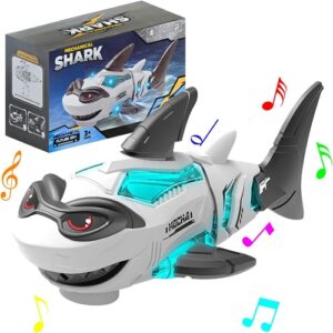 Mechanical Shark Toy – Electric Gimbal with Lights, Sounds & Biting Action