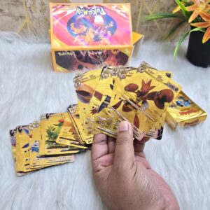 55 Pcs Gold Pokemon Cards Set