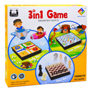 3 in 1 Magnetic Board Game Set